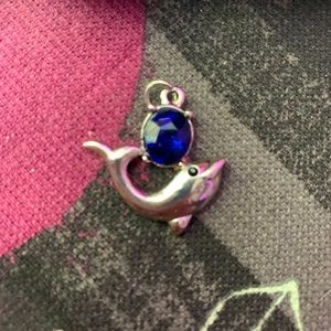dainty y2k dolphin charm or pendent necklace